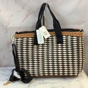 L*Space Voyager Bag Shoulder Handbags Black, Paper/Raffia